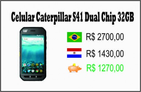 Vale a pena comprar no Paraguai? Celular Caterpillar S41 Dual 32GB Preto